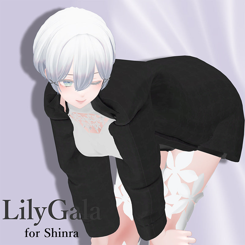 [20240312 - ] "monoTone" 3D Avatar Costume "LilyGala" compatible with 6 avatars: Lapwing, Lasyusha, Manuka, Misty Cocktail, Shinra, and Andi (for VRChat)