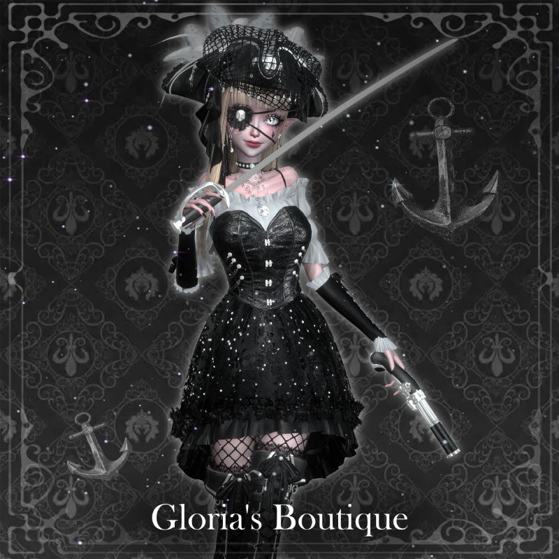 [20250717- ] "Gloria's Boutique" 适用于Dolly的 黑曜石航海家 - VRChat用哥特式海盗礼服