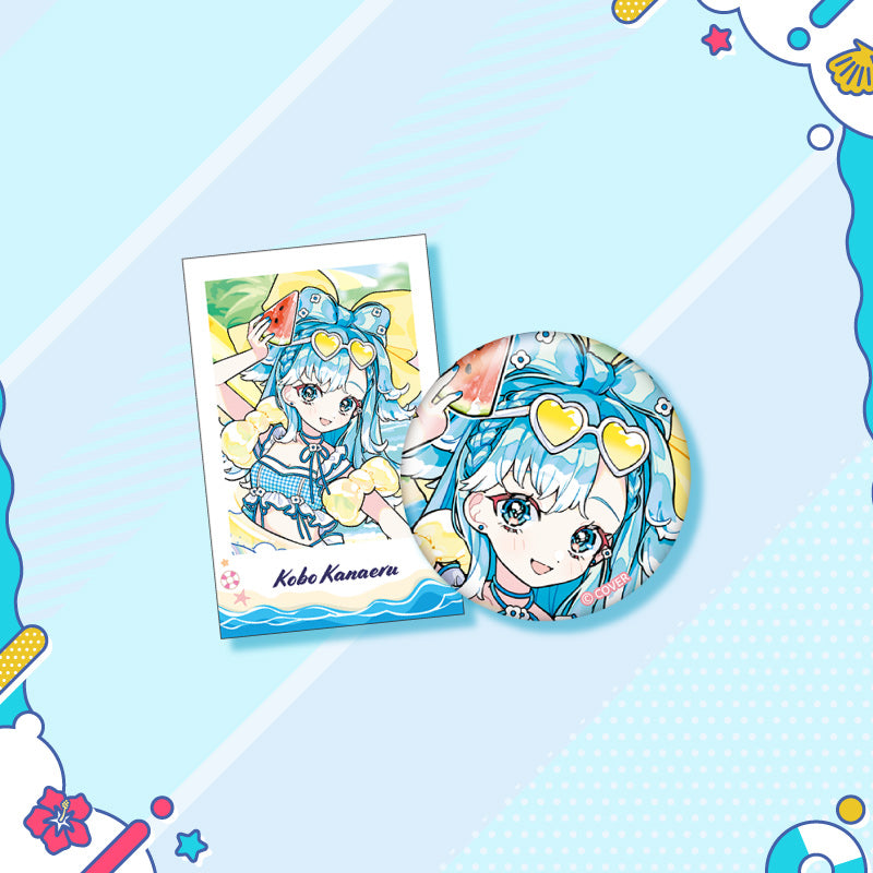[20250726 - 20250901] "holonatsu Paradise Merch vol.2" Button Badge &Cheki-Style Card Set - hololive Indonesia
