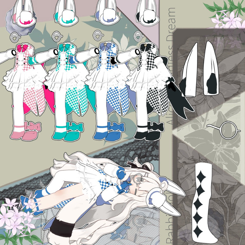 Rabbit Hole — VRChat White Rabbit Outfit for 4+ Avatars | Geek Jack VR