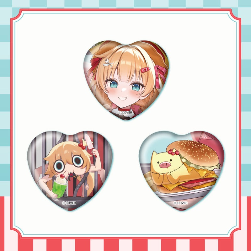 [20250602 - 20250707] "Akai Haato 7th Anniversary Celebration" Specially-made Button Badge ♡ Set of 3