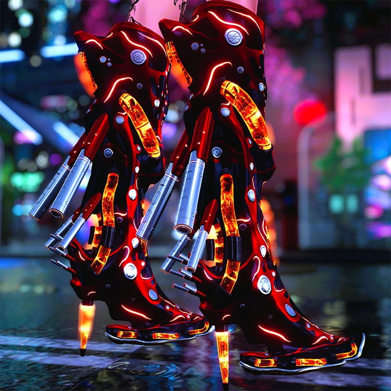 [20240606 - ] "zaku" 3D Model "Bio-Enhanced Prosthetic Leg CFA-ML-I"【For VRChat】