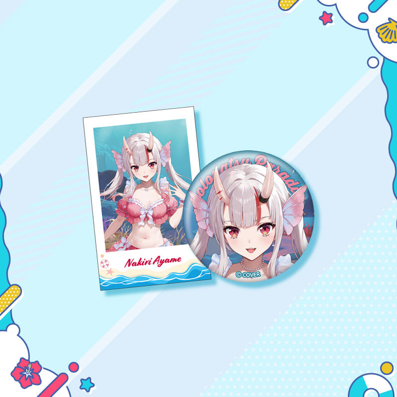 [20250726 - 20250901] "holonatsu Paradise Merch vol.2" Button Badge &Cheki-Style Card Set - Gen 0 & Gen 1 & Gen 2