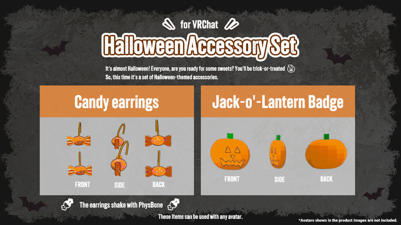 [20231026 - ] "Ryouran" Halloween Accessory Set [for VRChat]