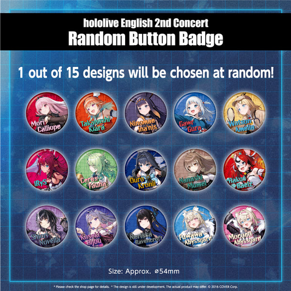 "[hololive English 2nd Concert -Breaking Dimensions-] Concert Merchandise" Random Button Badge