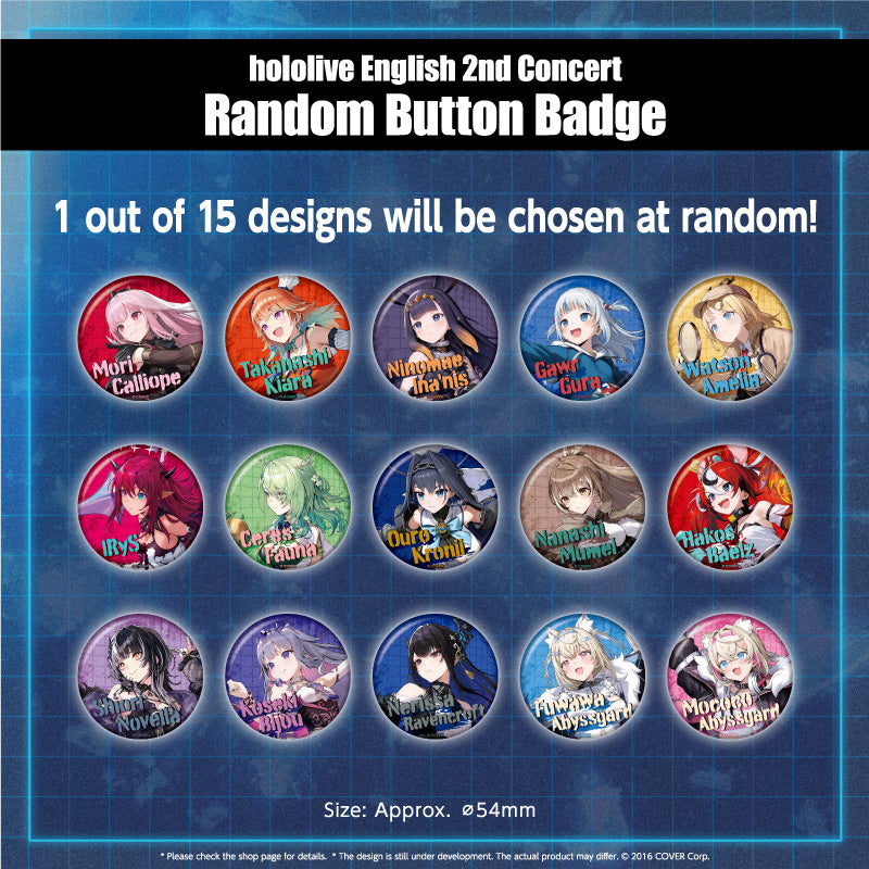 "[hololive English 2nd Concert -Breaking Dimensions-] Concert Merchandise" Random Button Badge