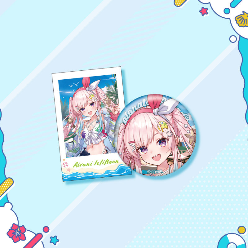 [20250726 - 20250901] "holonatsu Paradise Merch vol.2" Button Badge &Cheki-Style Card Set - hololive Indonesia