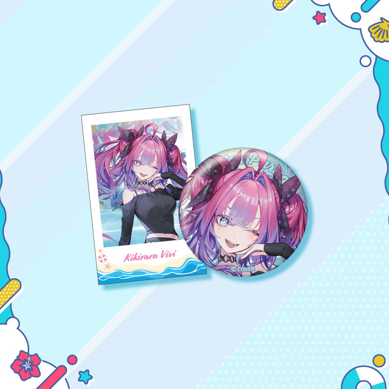 [20250726 - 20250901] "holonatsu Paradise Merch vol.2" Button Badge &Cheki-Style Card Set - hololive DEV_IS