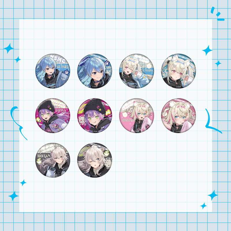 [20241216 - ] "hololive Seasonal Days Winter Street" Random Holographic Button Badge