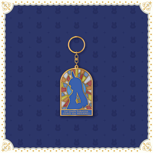 "1st Usada PekoLive "-USAGI the MEGAMI!!-" Concert Merchandise Pre-Order" Stained Glass-Style Keychain