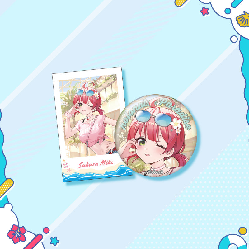 [20250726 - 20250901] "holonatsu Paradise Merch vol.2" Button Badge &Cheki-Style Card Set - Gen 0 & Gen 1 & Gen 2