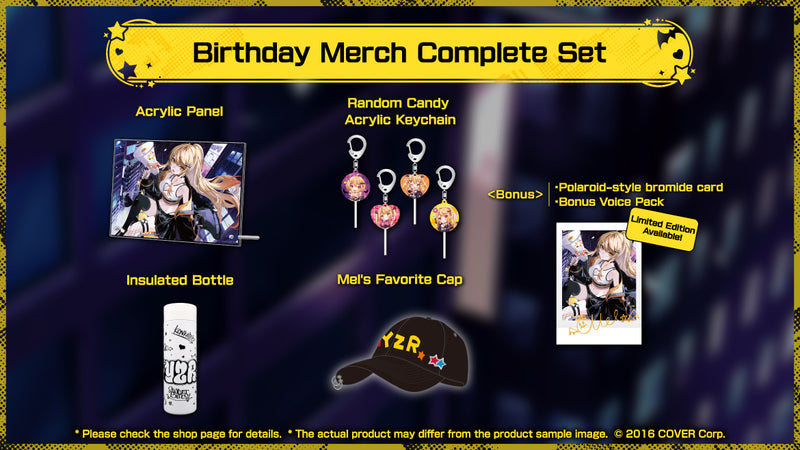 [20231031 - 20231204] [Limited Quantity/Handwritten Bonus] "Yozora Mel Birthday Celebration 2023" Merch Complete Set Limited Edition