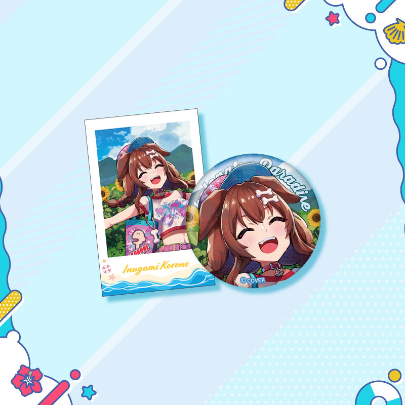 [20250726 - 20250901] "holonatsu Paradise Merch vol.2" Button Badge &Cheki-Style Card Set - GAMERS & Gen 3 & Gen 4