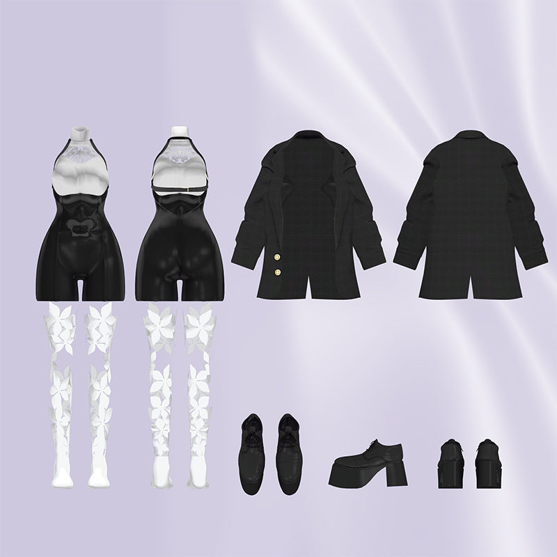 [20240312 - ] "monoTone" 3D Avatar Costume "LilyGala" compatible with 6 avatars: Lapwing, Lasyusha, Manuka, Misty Cocktail, Shinra, and Andi (for VRChat)