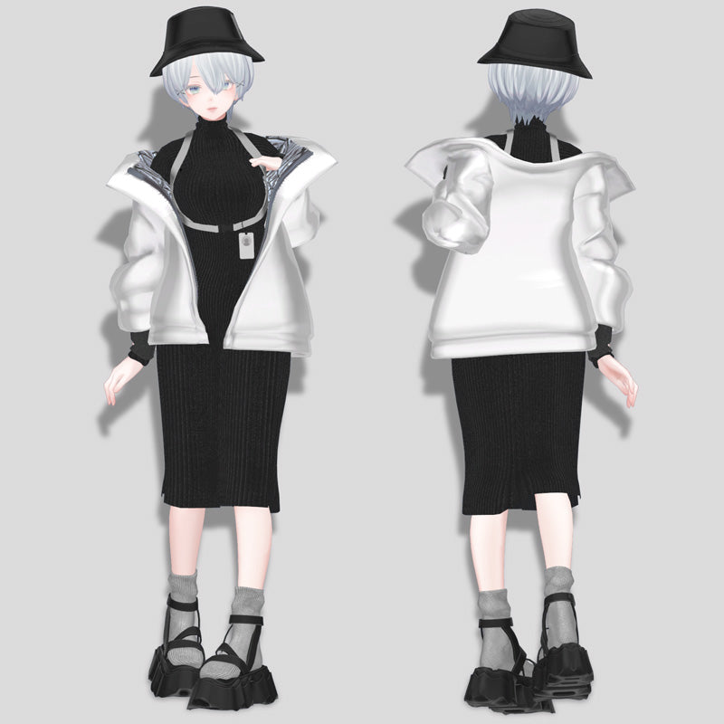 [20241129 - ] "monoTone" 3D Avatar Outfit 5 Avatars Compatibility + Base Model Included "Casual Chic" [Compatible with Artemis/Lapwing/Shinra/Kikyo/Binah] (for VRChat)