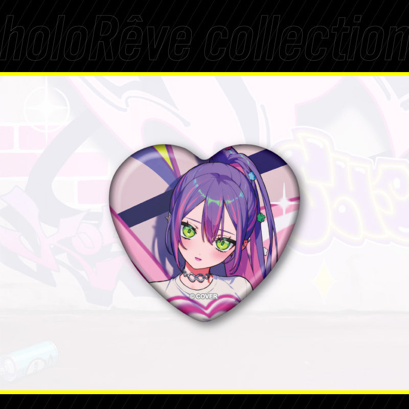 [20240815 - ] "holoRêve collection no.2" Heart-Shaped Button Badge