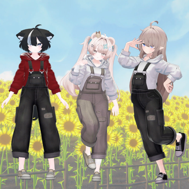 [20251127 - ] "Shop YahoYaho" Hoodie Overall 【17 avatars】 (For VRChat)