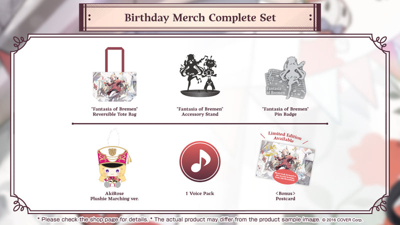 [20240217 - 20240318] [Limited Quantity/Handwritten Bonus] "Aki Rosenthal Birthday Celebration 2024" Merch Complete Set Limited Edition