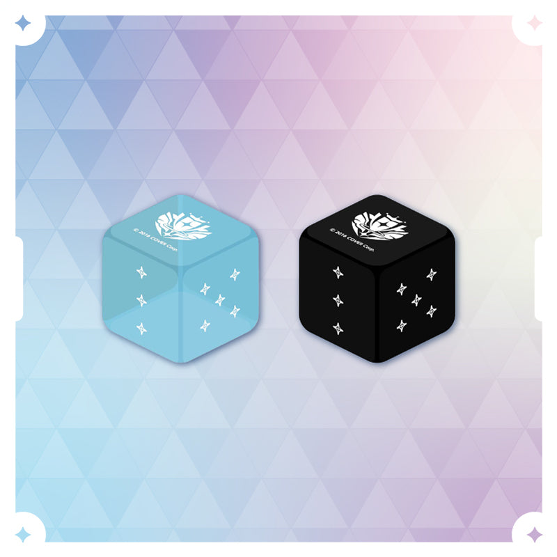 [20241212 - ] "hololive OFFICIAL CARD GAME" Official Dice Light Blue & Black (Set of 2)