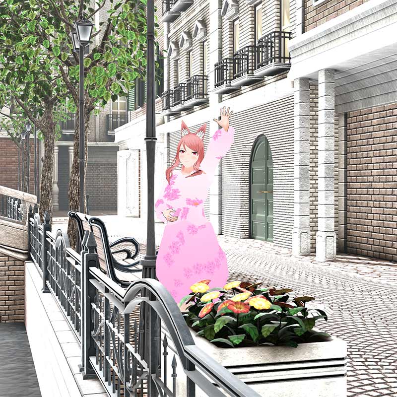 [20240329 - ] "凉蓝" 3D服装 连衣裙 "抚子礼服"（支持24款avatar）（适用于VRChat）