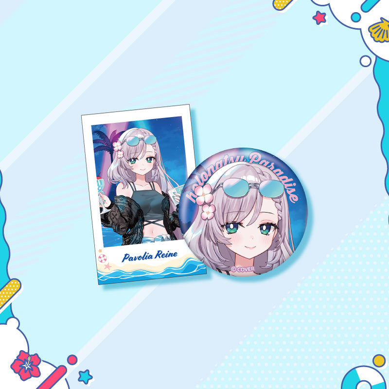 [20250726 - 20250901] "holonatsu Paradise Merch vol.2" Button Badge &Cheki-Style Card Set - hololive Indonesia