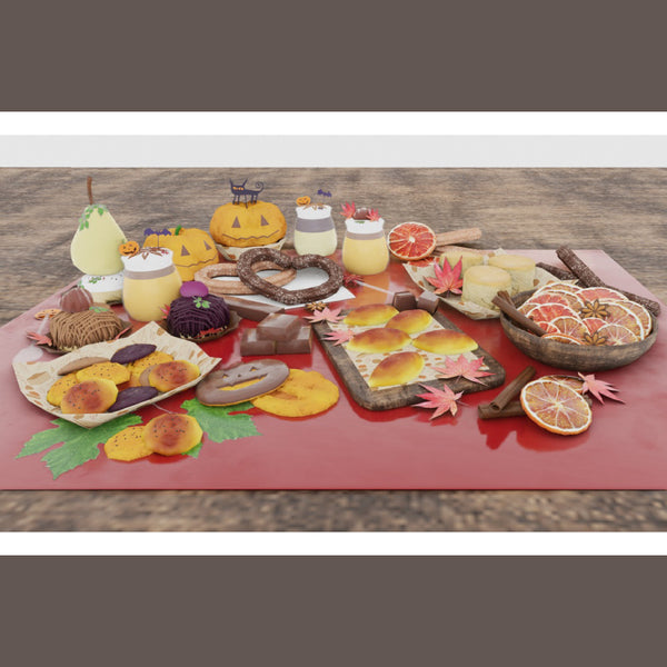 [20250916 - ] "IKA 3DCG art studio" A Feast for the Eyes - Autumn Appetite Set (54 items)