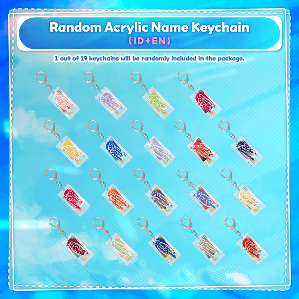[20230701 - ] "hololive Summer 2023 Merchandise Vol.1" Random Acrylic Name Keychain (ID+EN)