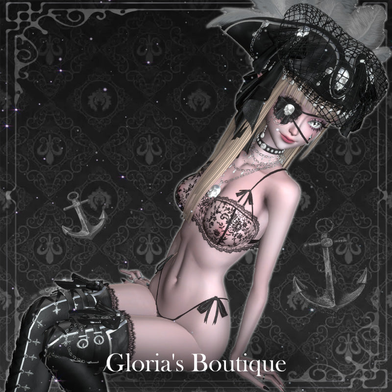 [20250717- ] "Gloria's Boutique" 适用于Dolly的 黑曜石航海家 - VRChat用哥特式海盗礼服