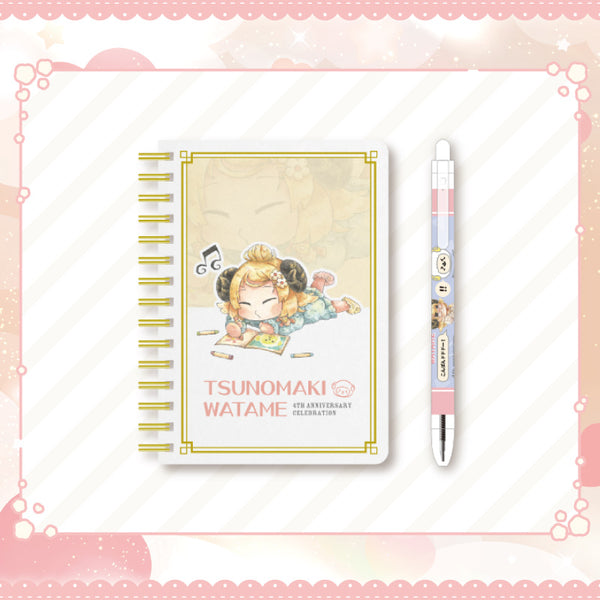 [20231229 - 20240129] "Tsunomaki Watame 4th Anniversary Celebration" Notebook & Pen