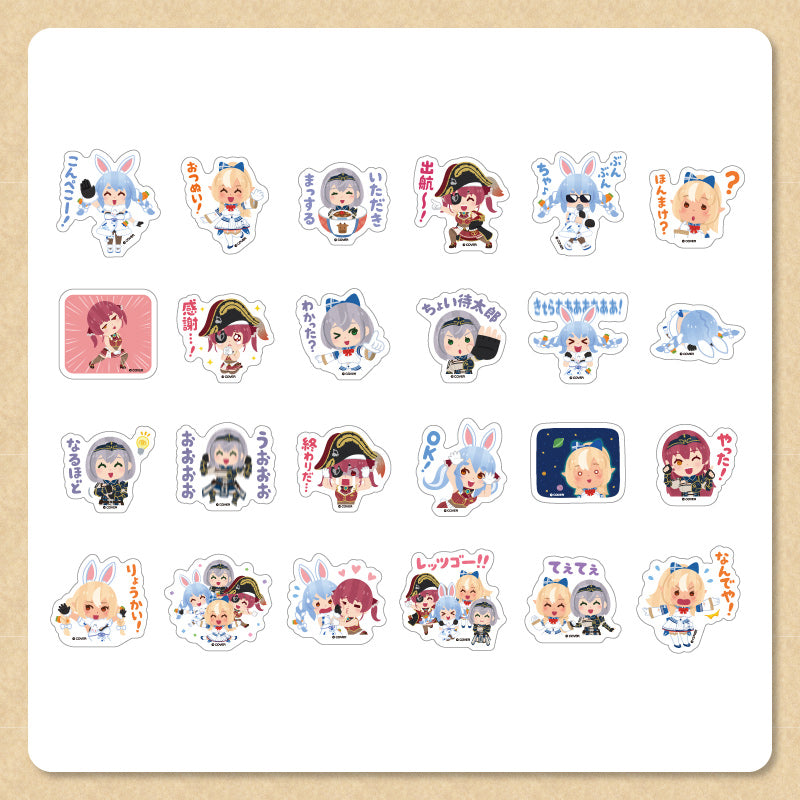 [20240207 - ] "hololive 3rd Generation x Irasutoya" Trading Die-Cut Sticker (Set of 2)