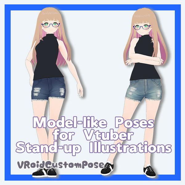 [20240625 - ] "mmts（Mamitasu）" 【VRoid】Model-like Pose Collection (with Extras)【Custom Poses】