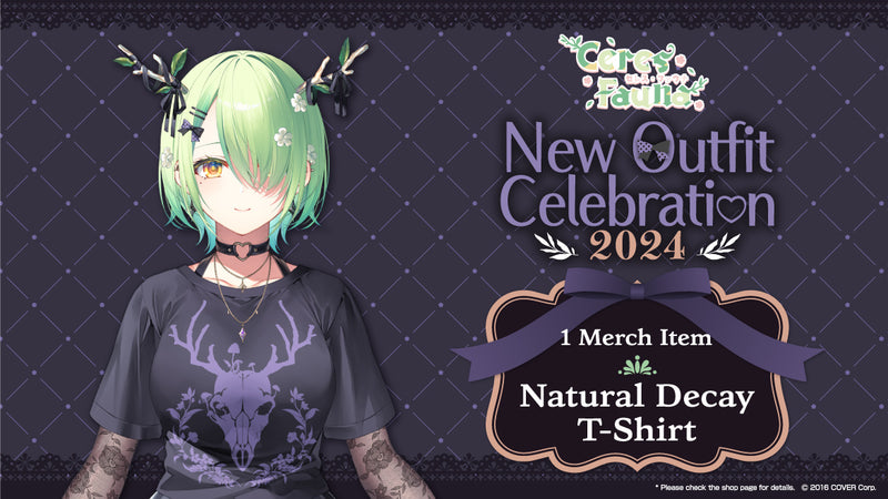 [20240226 - 20240402] "Ceres Fauna New Outfit Celebration 2024" Natural Decay T-Shirt