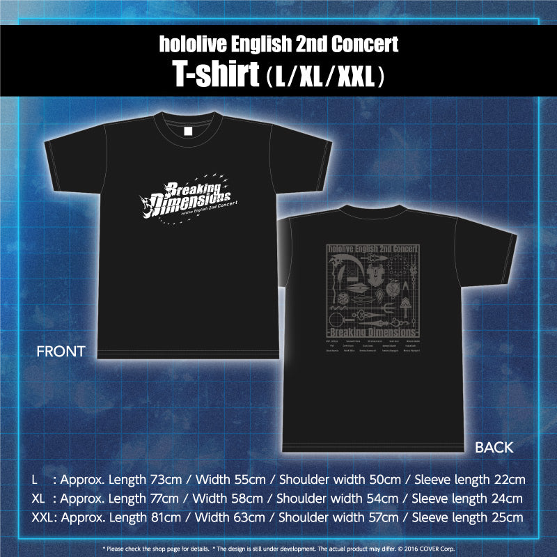 "[hololive English 2nd Concert -Breaking Dimensions-] Concert Merchandise" T-shirt