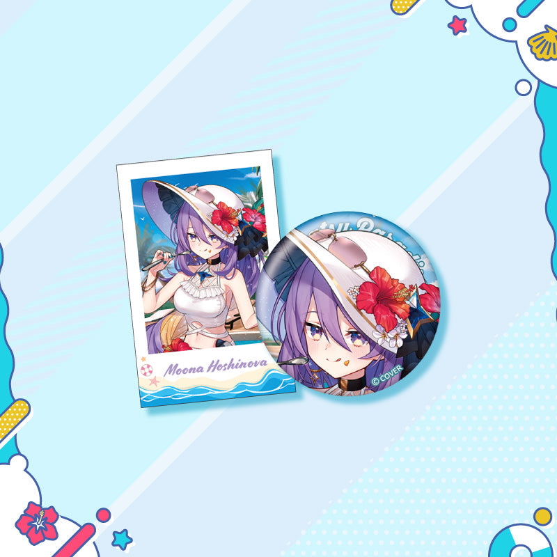 [20250726 - 20250901] "holonatsu Paradise Merch vol.2" Button Badge &Cheki-Style Card Set - hololive Indonesia