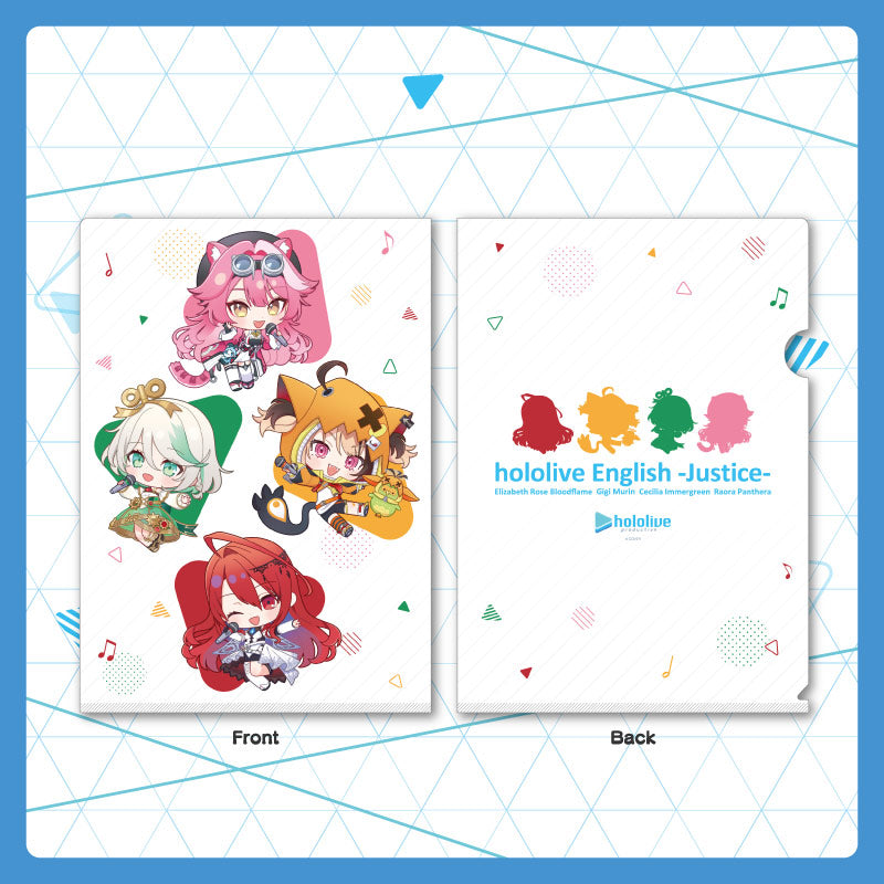 [20250617 - ] "holomini Vocal Series hololive English -Justice-" Clear Folder