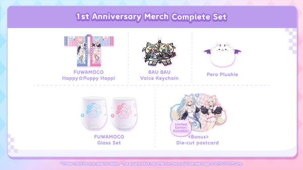 [20240801 - 20240902] [Limited Quantity/Handwritten Bonus] "FUWAMOCO 1st Anniversary Celebration" Merch Complete Set Limited Edition