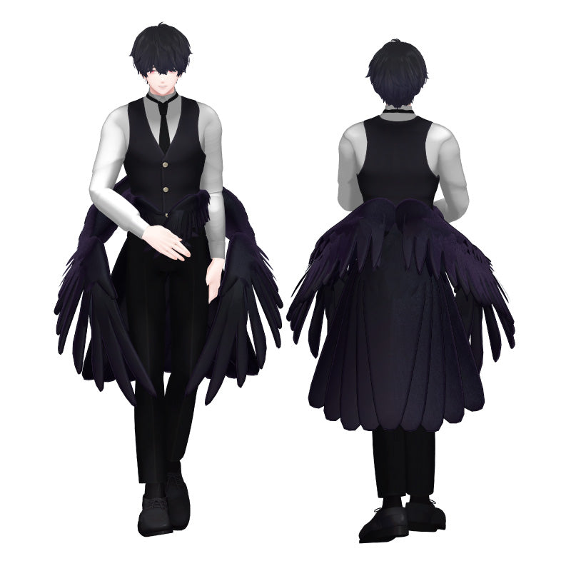 [20241108- ] "monoTone" 3D Avatar服装 “Minase专用乌鸦外套”（适用于VRChat）