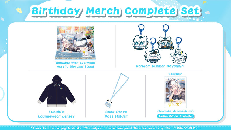 [20231005 - 20231106] [Limited Quantity/Handwritten Bonus] "Shirakami Fubuki Birthday Celebration 2023" Merch Complete Set Limited Edition