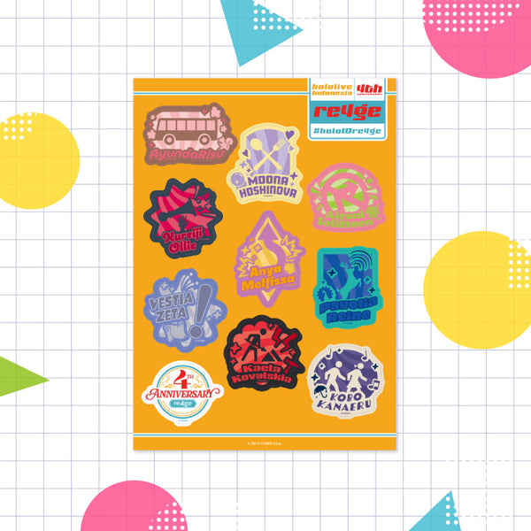 [20240406 - 20240507] [hololive Indonesia 4th Anniversary "re4ge" Celebration] holoID re4ge - Sticker Sheet