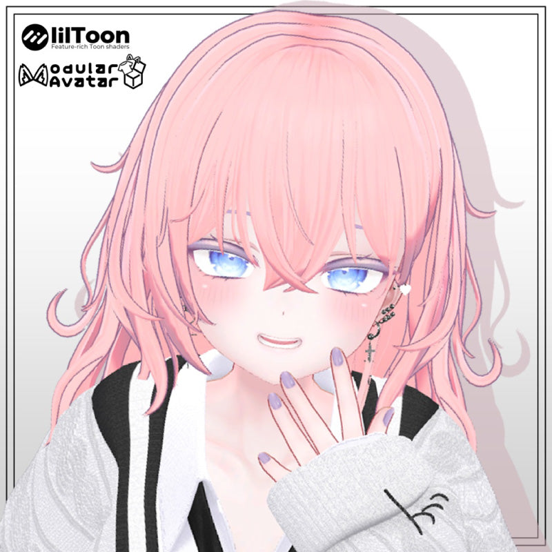 [20251127 - ] "Shop YahoYaho"【兼容 10 款 avatar】蓬松轻盈中长发 (适用于VRChat)