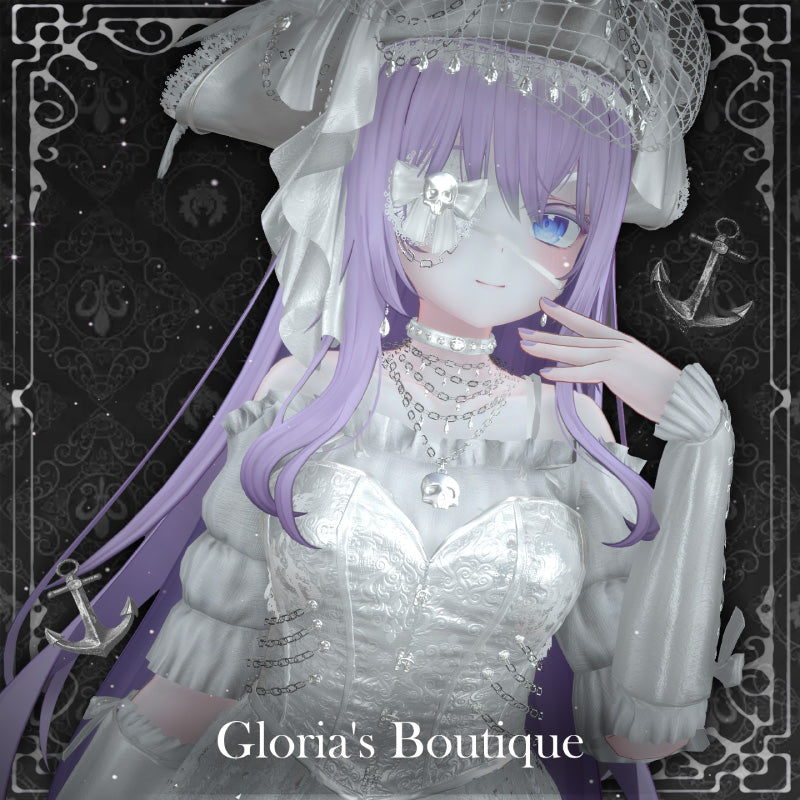 [20250717- ] "Gloria's Boutique" 适用于Moe的 黑曜石航海家 - VRChat用哥特式海盗礼服