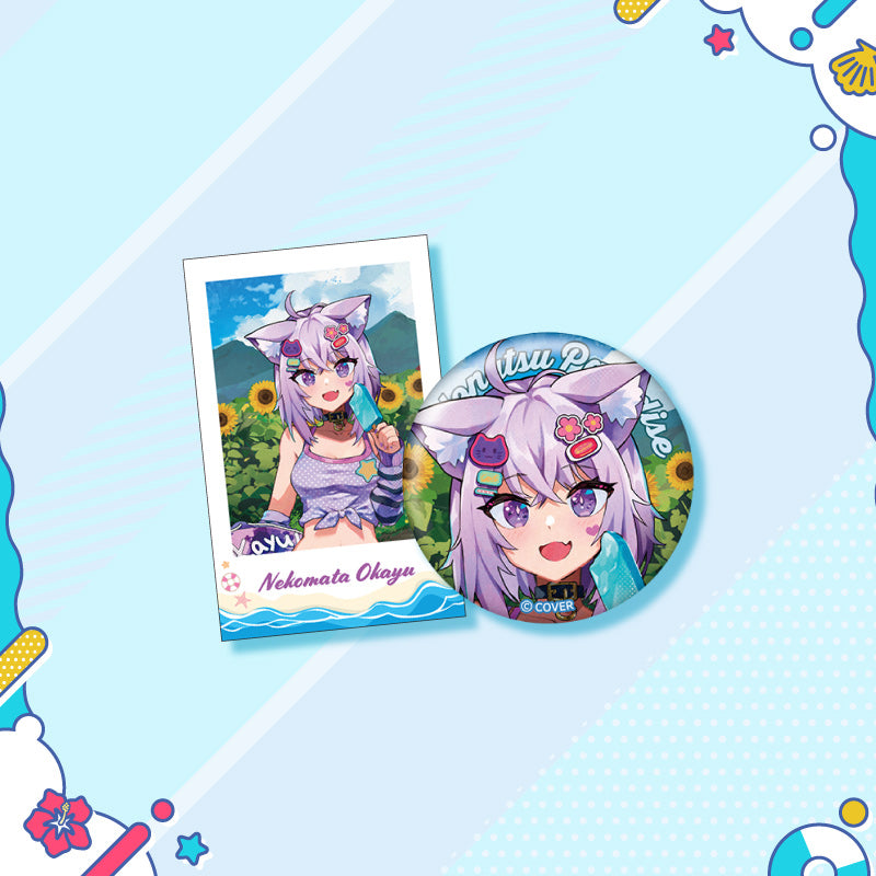 [20250726 - 20250901] "holonatsu Paradise Merch vol.2" Button Badge &Cheki-Style Card Set - GAMERS & Gen 3 & Gen 4