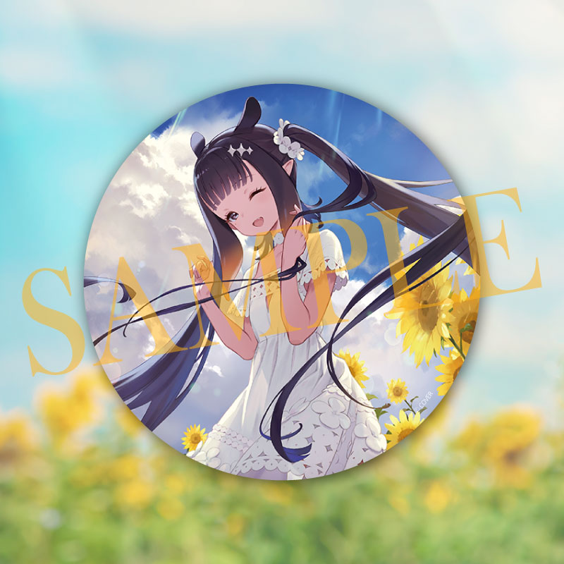 [20220521 - 20220627] "Ninomae Ina'nis Birthday Celebration 2022" "Summer has arrived" Big Button Badge with Display Stand