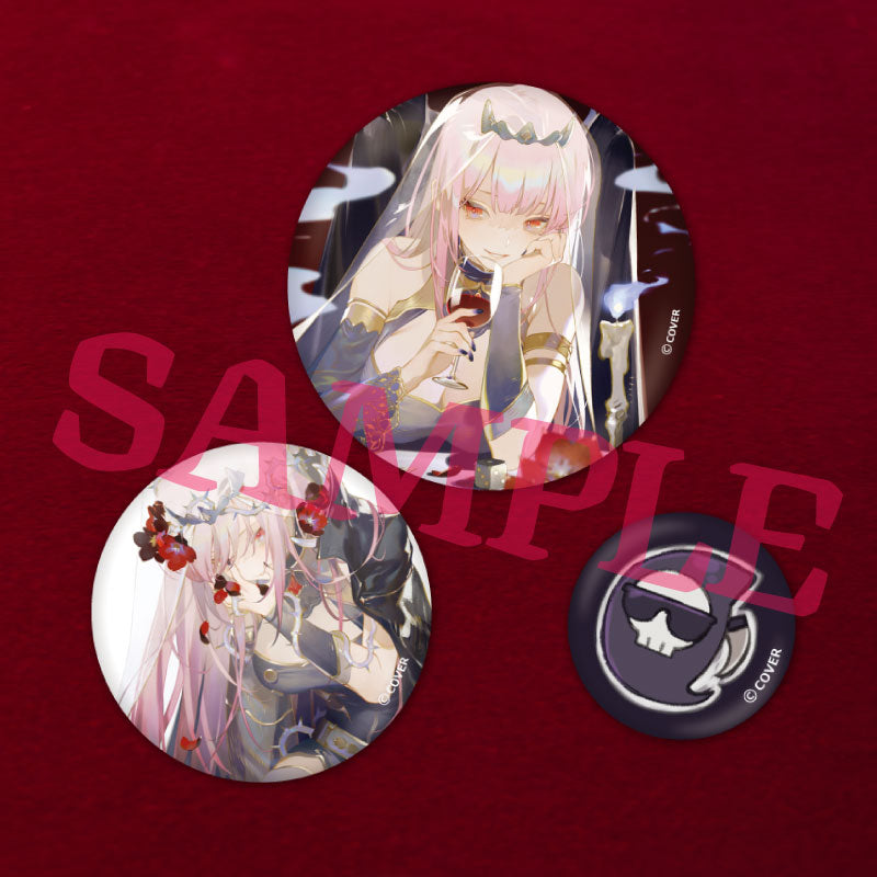 [20210404 - 20210510] "Mori Calliope Birthday 2021" Hella-Official Reaper 3 Badge Set (Art by Rei)