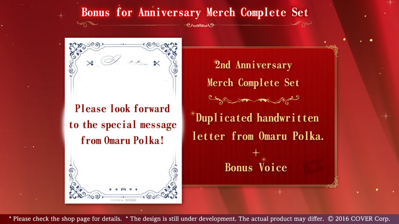 [20220816 - 20220919] "Omaru Polka 2nd Anniversary Celebration" Merch Complete Set