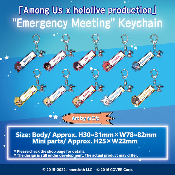 "Among Us x hololive production" Emergency Meeting Keychains - hololive Gen 0 & Gen 1