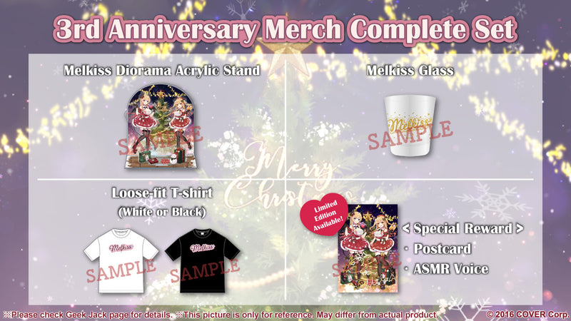 [20211219 - 20220124] [Limited Quantity/Handwritten Autograph] "Melkiss 3rd Anniversary Celebration" Merch Complete Set (Black) Limited Edition