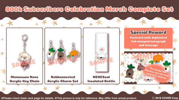 [20211221 - 20220124] "Momosuzu Nene 800k Subscribers Celebration" Merch Complete Set