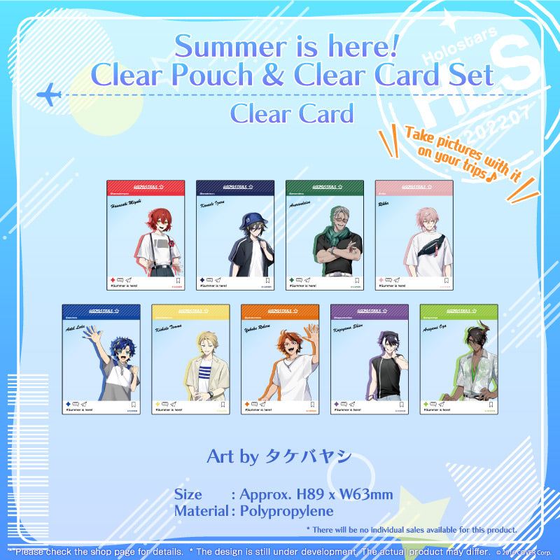 [20220725 - 20230130] "HOLOSTARS Summer is here!" Clear Pouch & Clear Card Set