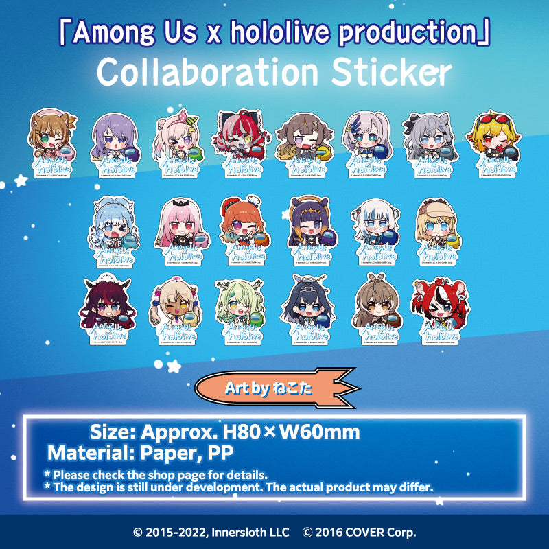 "Among Us x hololive production" Collaboration Stickers - hololive Indonesia & hololive English